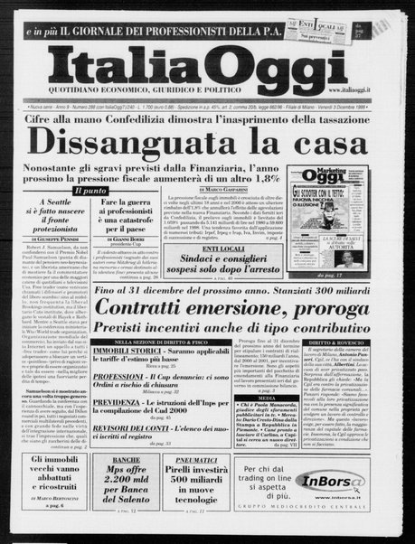 Italia oggi : quotidiano di economia finanza e politica